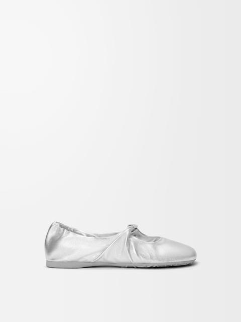 Loewe Pebble Soft ballerina in laminated nappa lambskin
