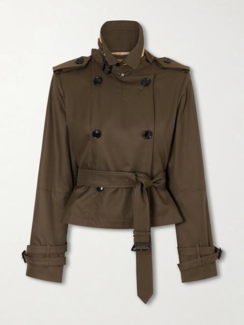 Burberry Swarby Belted Cotton-gabardine Jacket