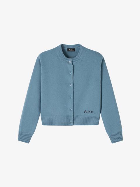 A.P.C. LILA CARDIGAN - CROPPED WOOL CARDIGAN