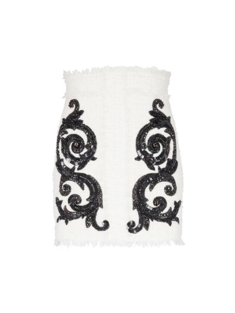 Balmain Baroque tweed skirt