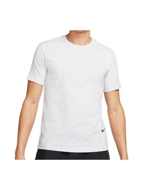 Nike Men's Nike Solid Color Round Neck Pullover Short Sleeve Birch Color T-Shirt DM2387-051