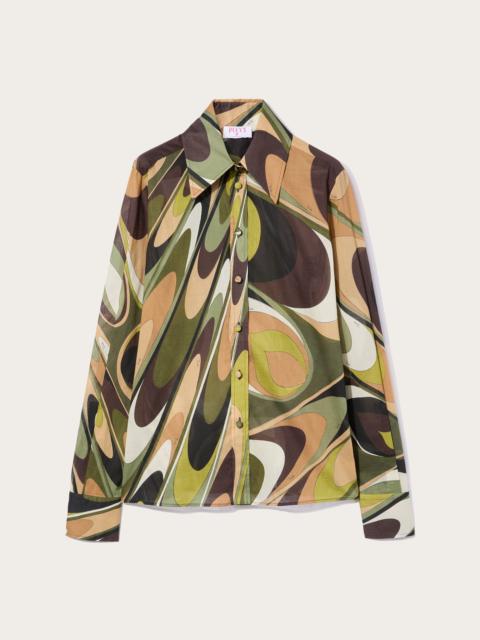 PUCCI ONDE PRINT COTTON SHIRT