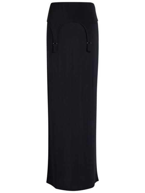 Jean Paul Gaultier Jean Paul Gaultier Garter-embellished Mesh Maxi Skirt
