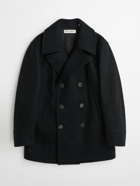 Our Legacy Whale Coat Black Hairy Wool | REVERSIBLE