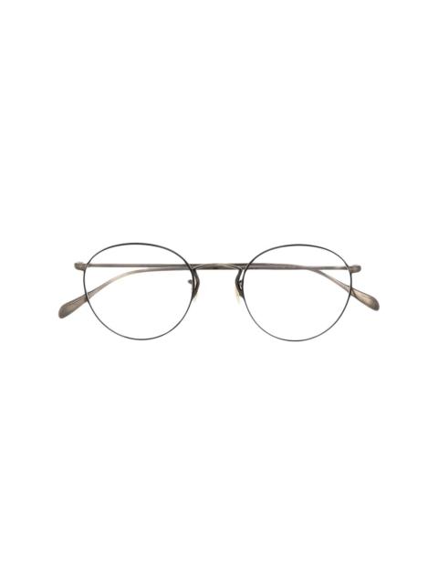 Oliver Peoples logo round-frame glasses