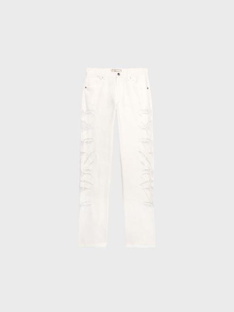 Blumarine STRAIGHT LEG JEANS WITH EMBROIDERED BANDS