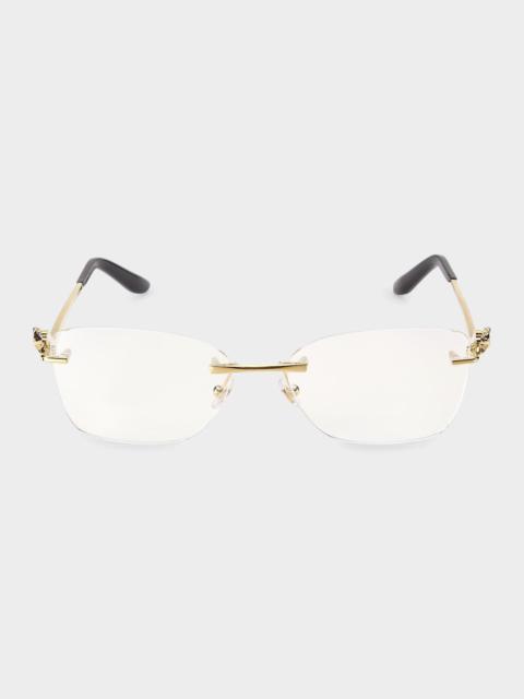 Cartier 57MM Rimless Cat-Eye Eyeglasses