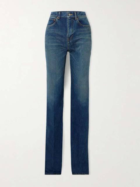 デニム・ジーパン SAINT LAURENT FLARE DENIM JEANS SAINT LAURENT Cotton jeans with back logo patch