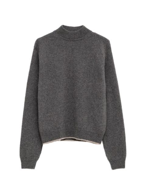 JACQUEMUS contrast-trim high-neck sweater