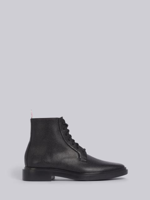 Thom Browne Black Pebbled Blucher Boot