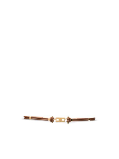 ELISABETTA FRANCHI logo-plaque knotted belt