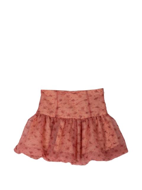 GANNI shibori organza short skirt