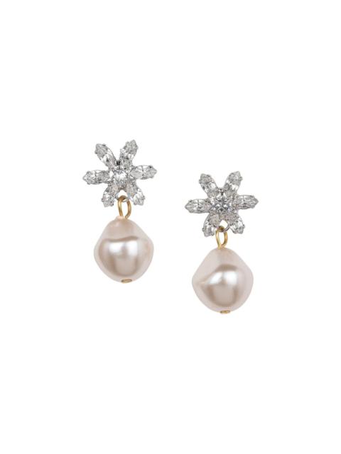Reiss crystal-flower earrings