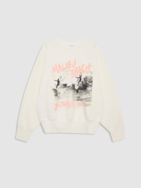 ANINE BING Harry Shrunken Sweatshirt Surfer - Washed Buttercream