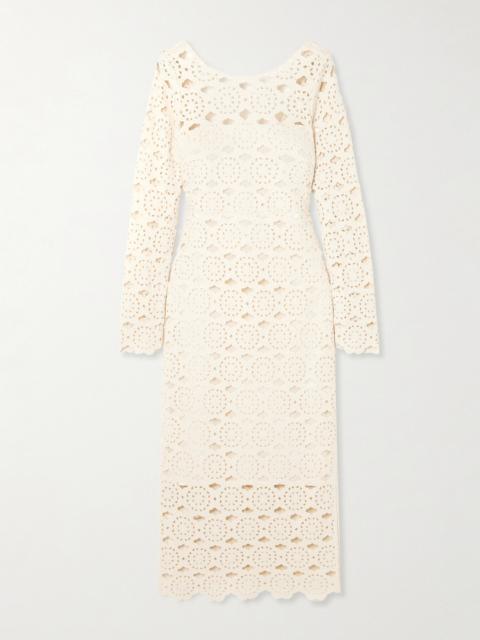 Marsielle Crocheted Cotton Midi Dress