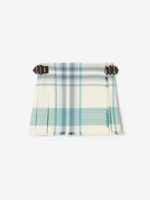 Burberry Check Viscose Blend Mini Kilt