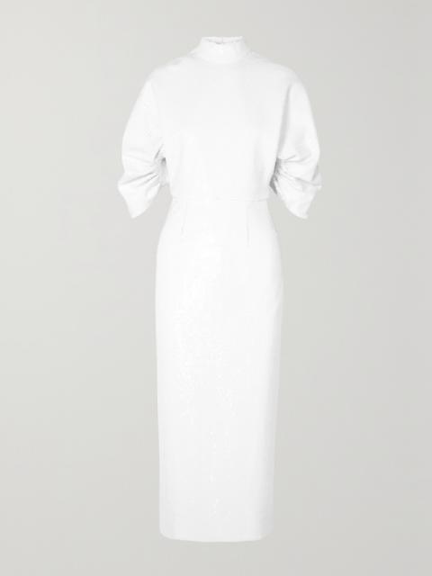EMILIA WICKSTEAD Shari Open-back Sequined Chiffon Midi Dress