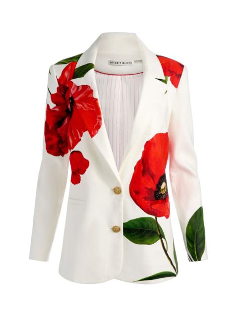 Alice + Olivia ELNA SLIM LONG BLAZER