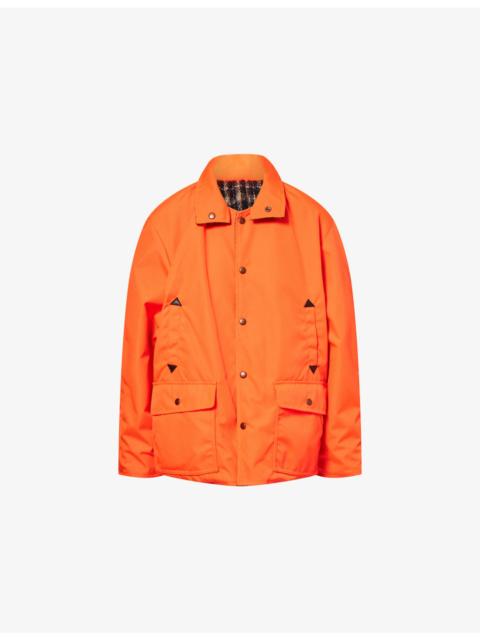 Maison Margiela Relaxed-Fit Buttoned-Collar Woven Jacket