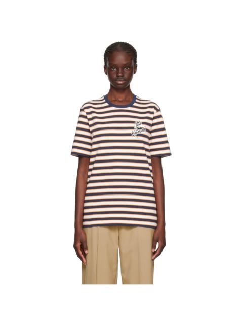 Maison Kitsuné Multicolor Striped T-Shirt