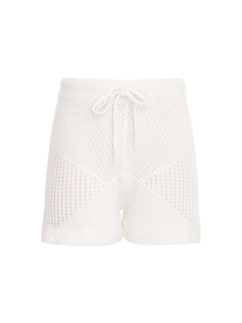 Zimmermann RAIE MESH KNIT SHORTS