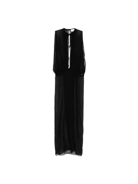 MÔNOT sleeveless sheer maxi dress