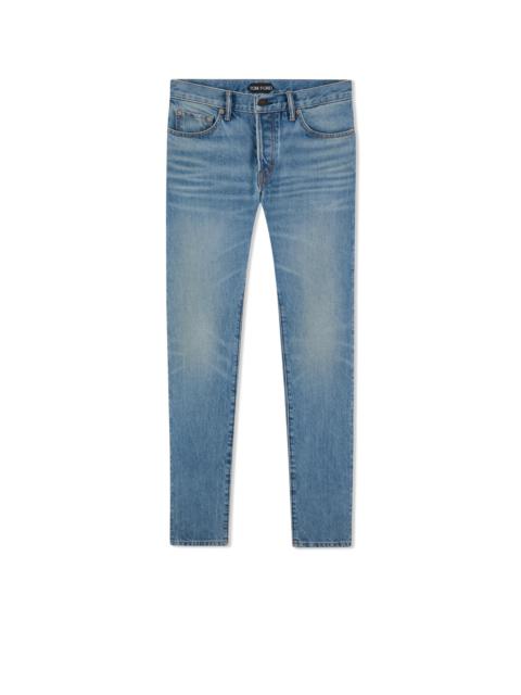 TOM FORD AGED LIGHT WASH SLIM FIT DENIM