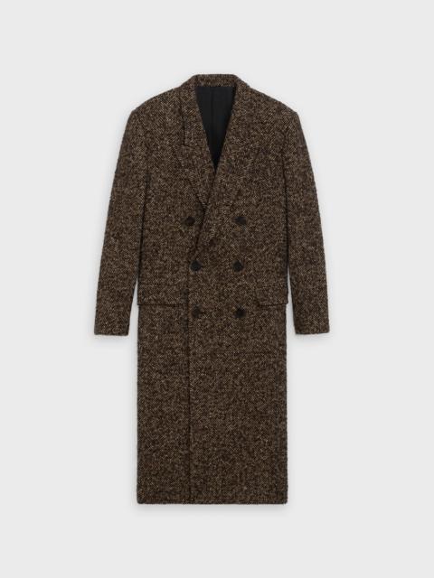 CELINE OVERCOAT IN HERRINGBONE TWEED