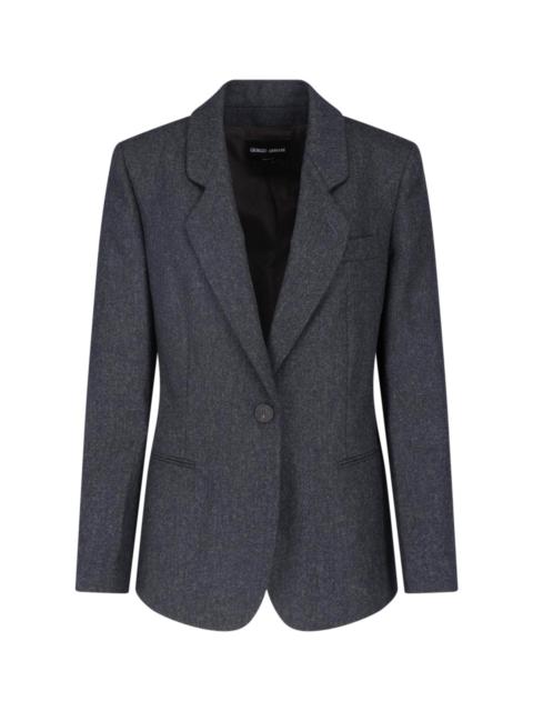 GIORGIO ARMANI SINGLE-BREASTED VIRGIN WOOL BLAZER