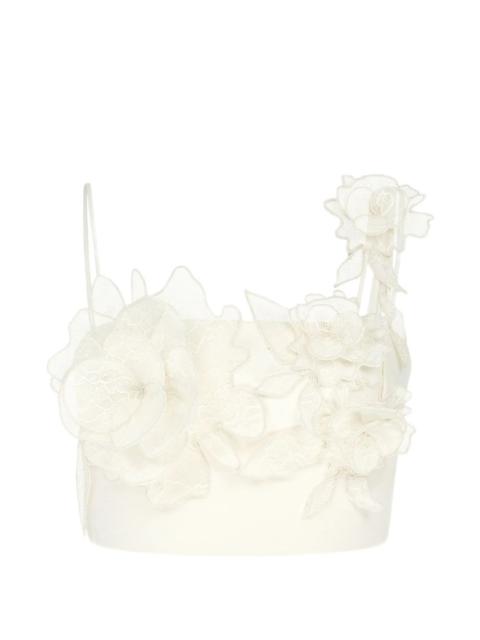 David Koma floral appliqué top