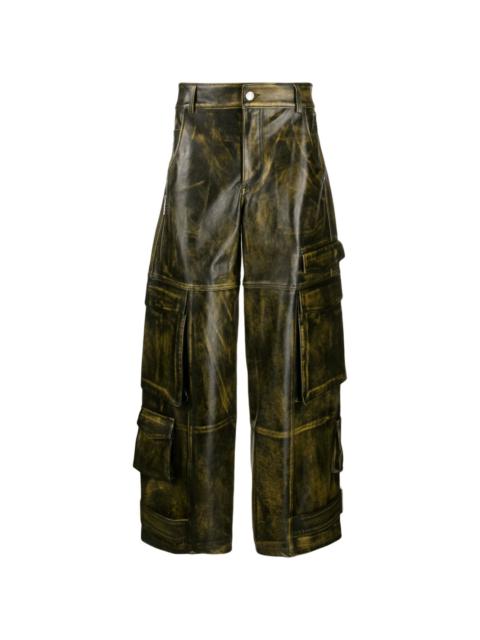 Rub-Off Ultracargo leather trousers