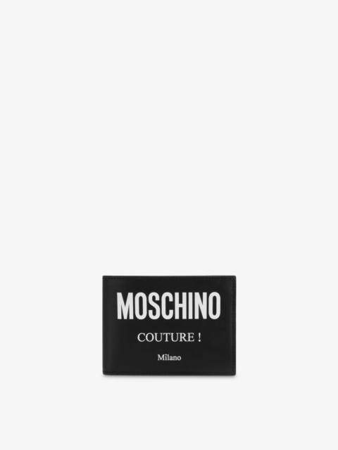 Moschino MOSCHINO COUTURE LEATHER WALLET