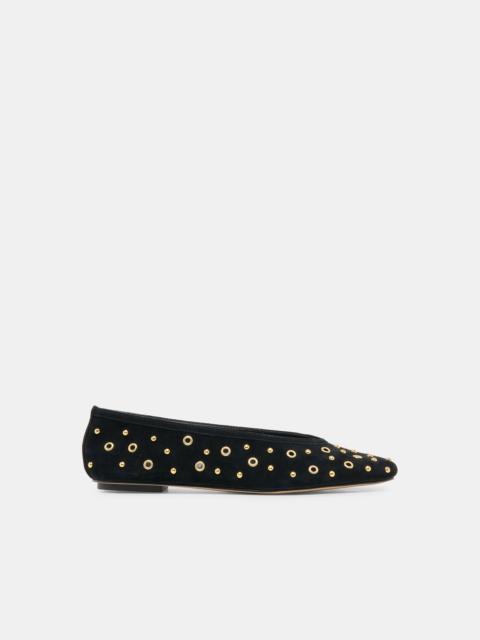 dolce vita CARET STUD BALLET FLATS ONYX SUEDE