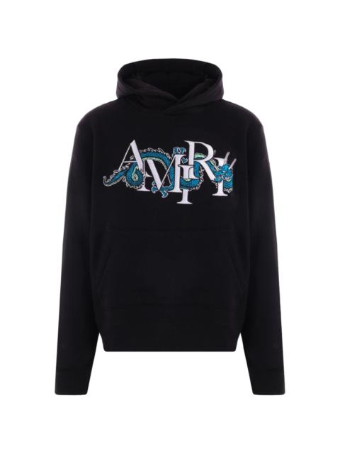 logo-print cotton hoodie