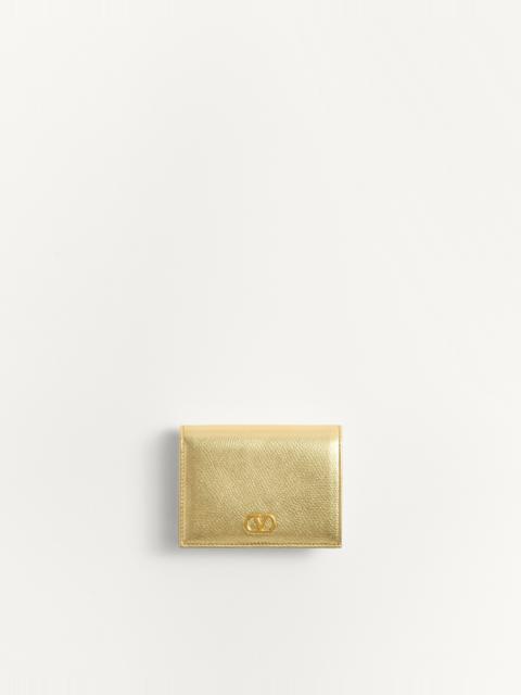 Valentino VLOGO SIGNATURE LAMINATED GRAINY CALFSKIN WALLET