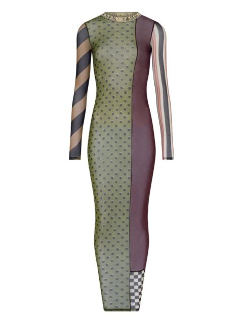 Jean Paul Gaultier patchwork printed maxi dress