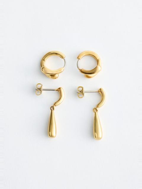 & Other Stories Hoop and Drop Earring Set