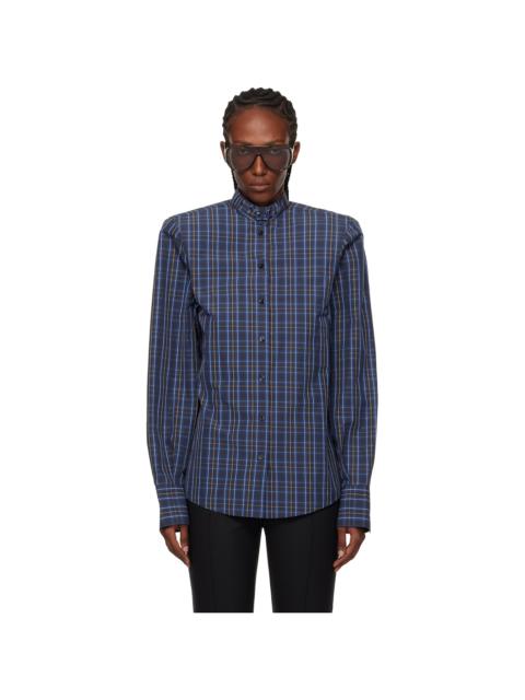 MUGLER Blue Power Shirt