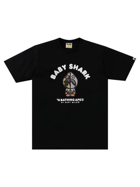 BAPE Baby Milo Shark College Tee 'Black/Grey'