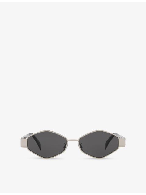 CELINE Metaltriomphe Irregular-Frame Metal Sunglasses