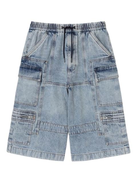 JUUN.J drawstring denim cargo shorts