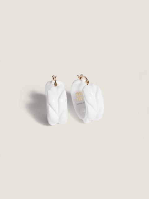 Miu Miu Matelassé Plexiglas earrings