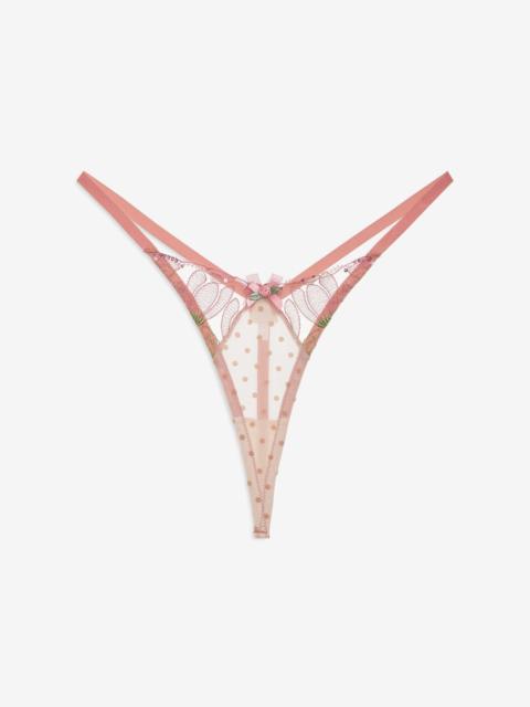 For Love & Lemons Blushing Tulips Thong Panty
