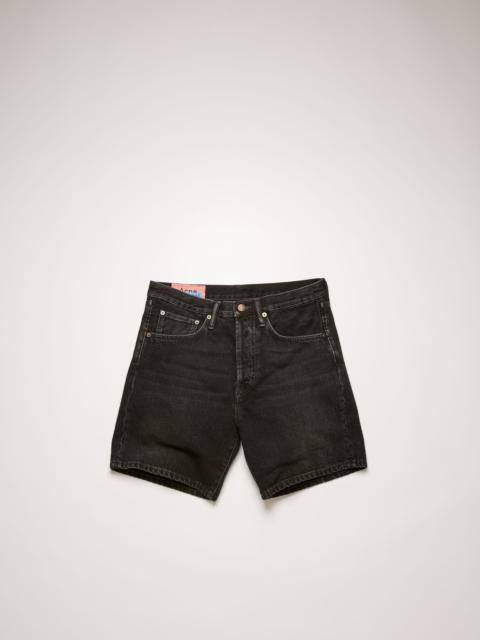 Acne Studios Mid-rise denim shorts black