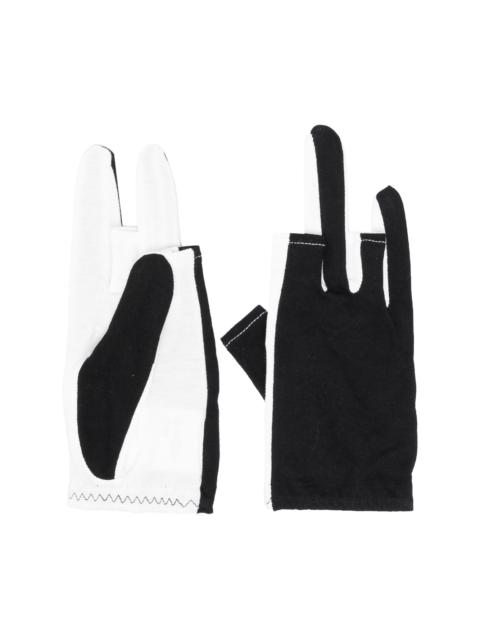 Yohji Yamamoto contrasting panelled cotton gloves