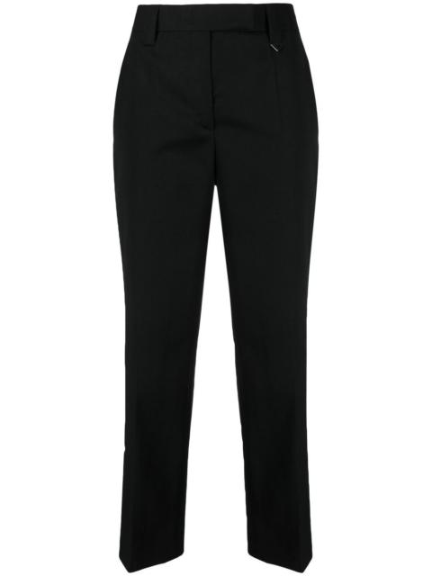 Prada logo-plaque cropped trousers