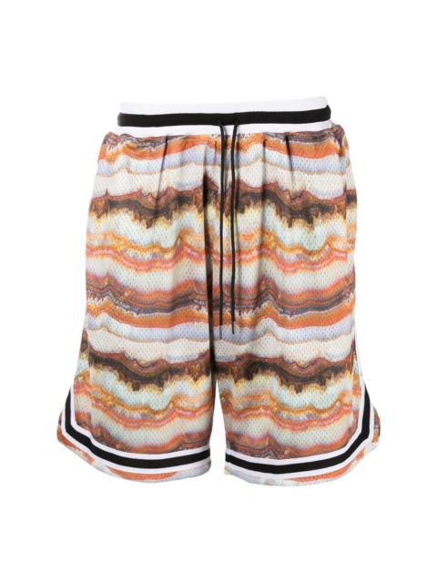 John Elliott tie-dye drawstring shorts
