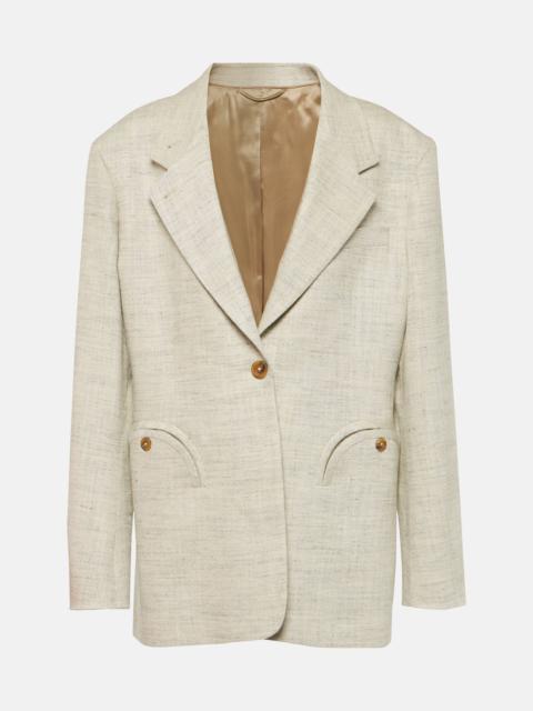 Laluna Daisy linen and silk-blend blazer