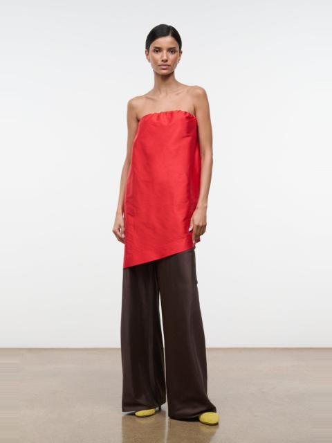 STAUD STAUD GEORGIA SILK CONVERTIBLE TOP RED ROSE