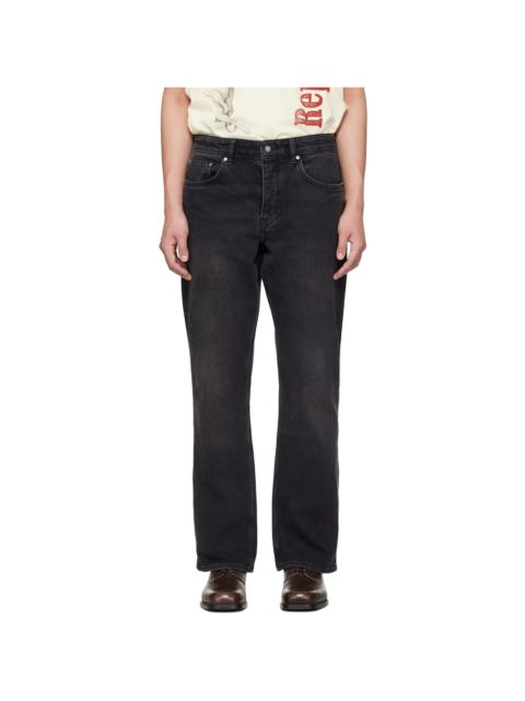 REPRESENT Black Kick Flare Jeans